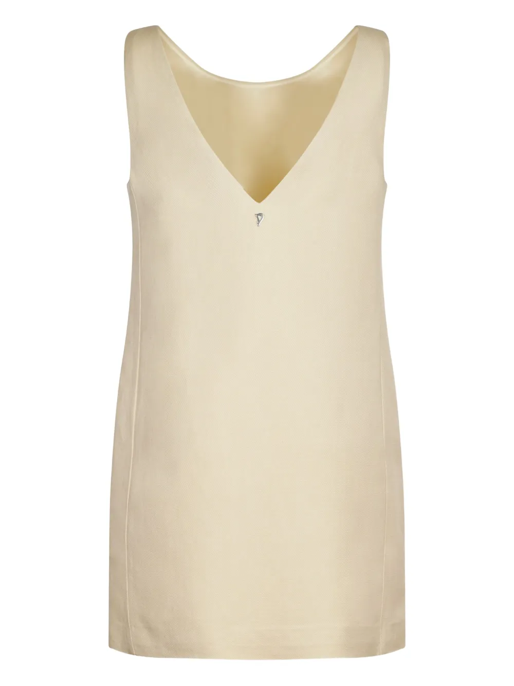 DONDUP Mouwloze jurk met V-rug - Beige