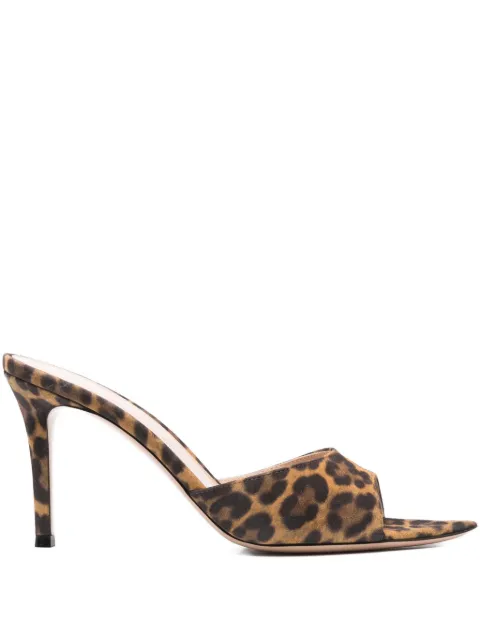 Gianvito Rossi Mules mit Leoparden-Print 90mm