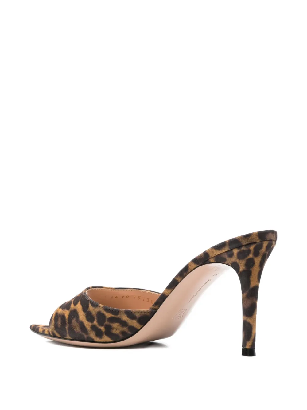Gianvito Rossi 90mm Leopard-print Open-toe Mules In Brown