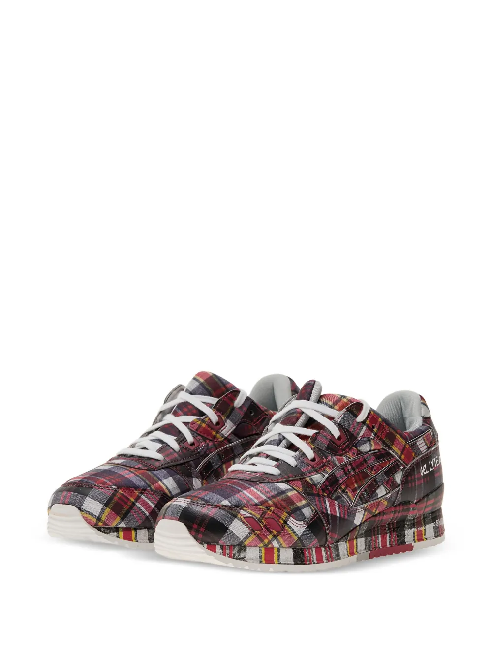Comme Des Garçons Shirt plaid-pattern sneakers Red