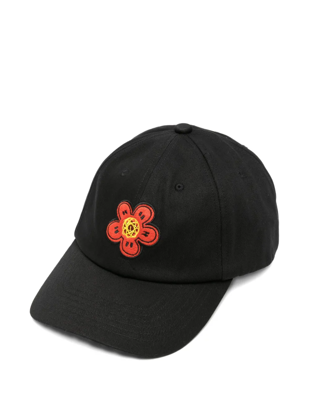 Kenzo flower-embroidered baseball cap Zwart
