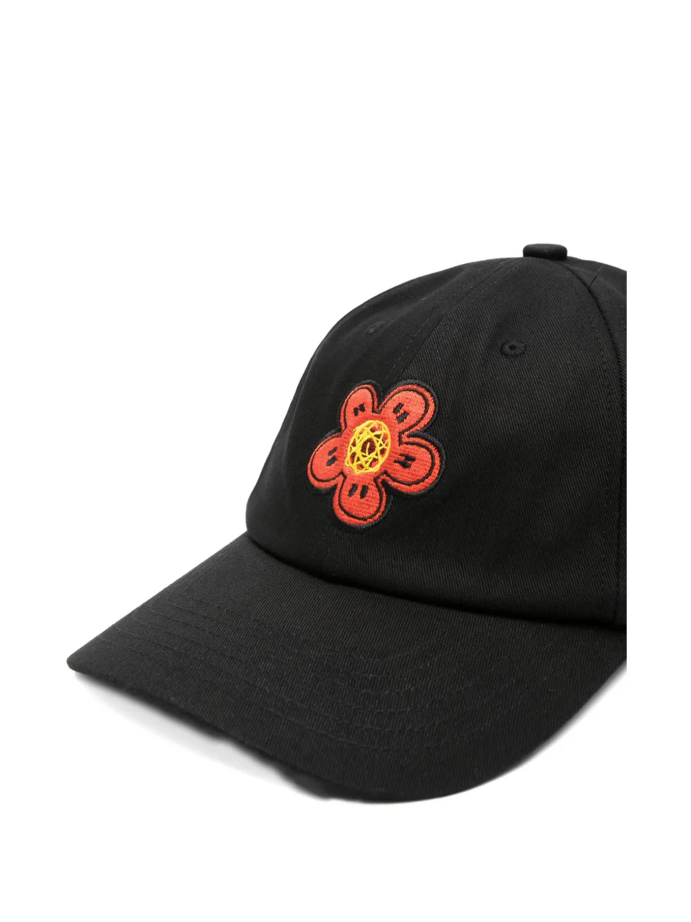 Kenzo floral-embroidered cap Zwart