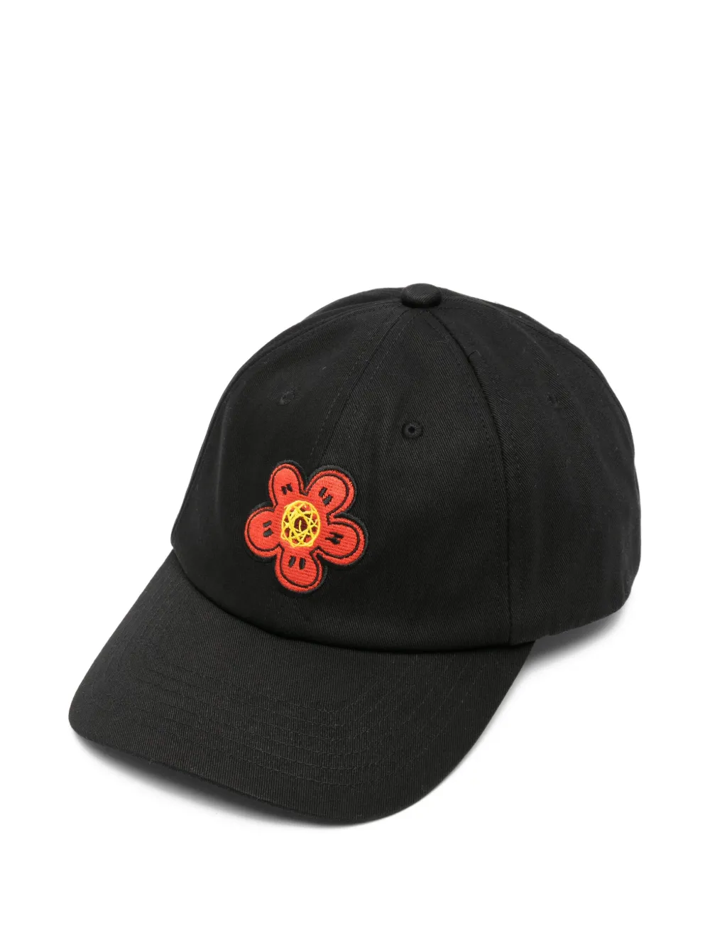 Kenzo floral-embroidered cap Zwart
