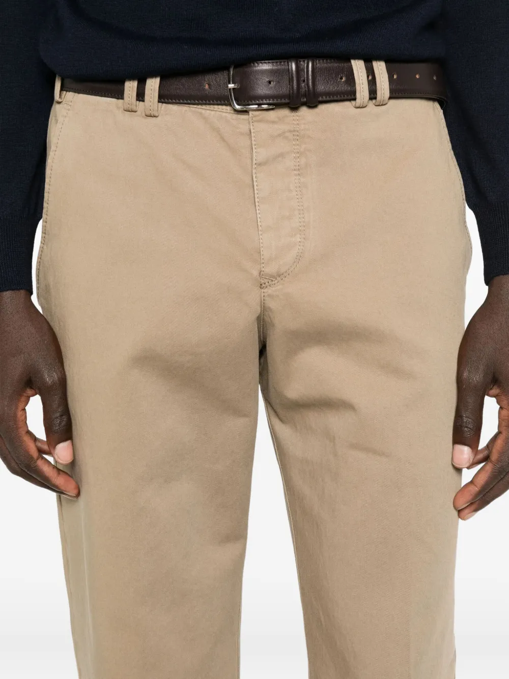 Pt Torino Tailored Trousers Featuring Functional Pockets In Brown