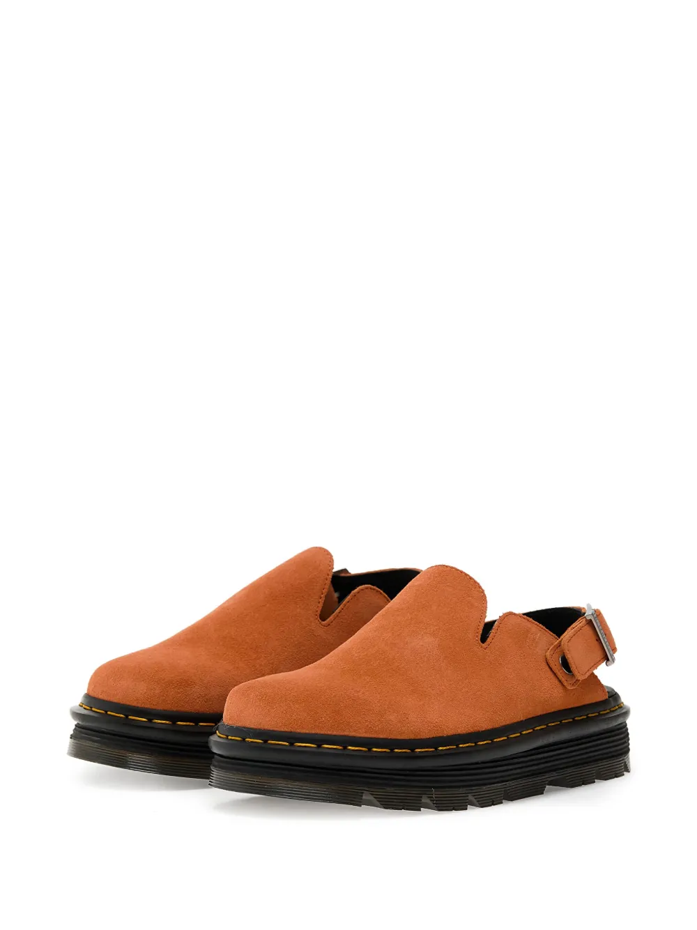Dr. Martens buckle-detail platform clogs Orange