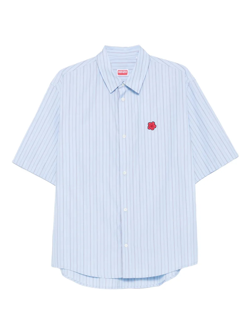 Kenzo striped embroidered shirt Blauw