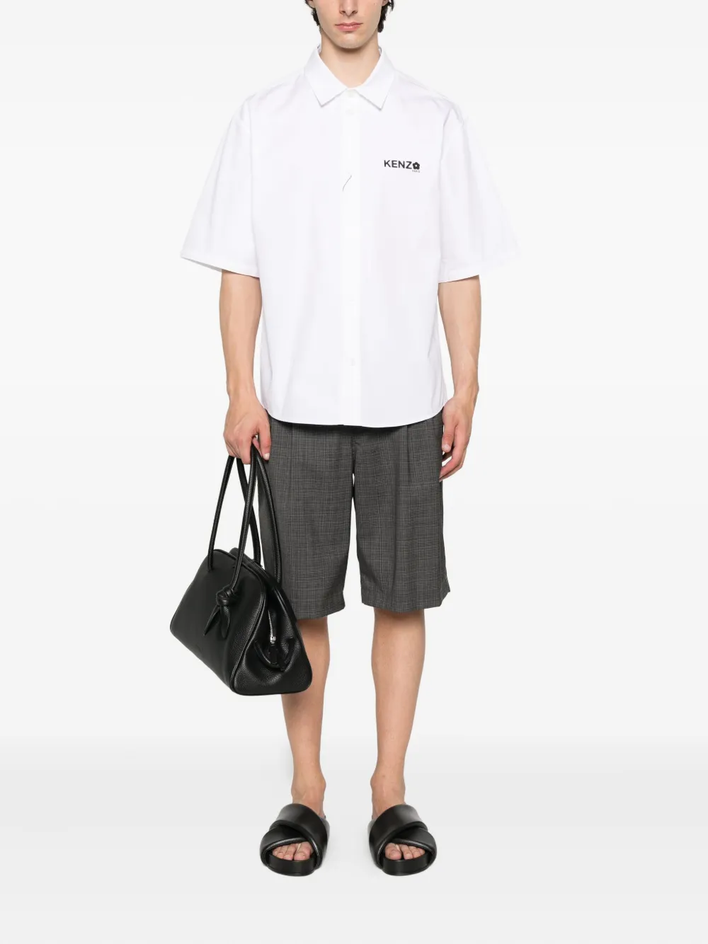Kenzo logo-detail short-sleeve shirt Wit