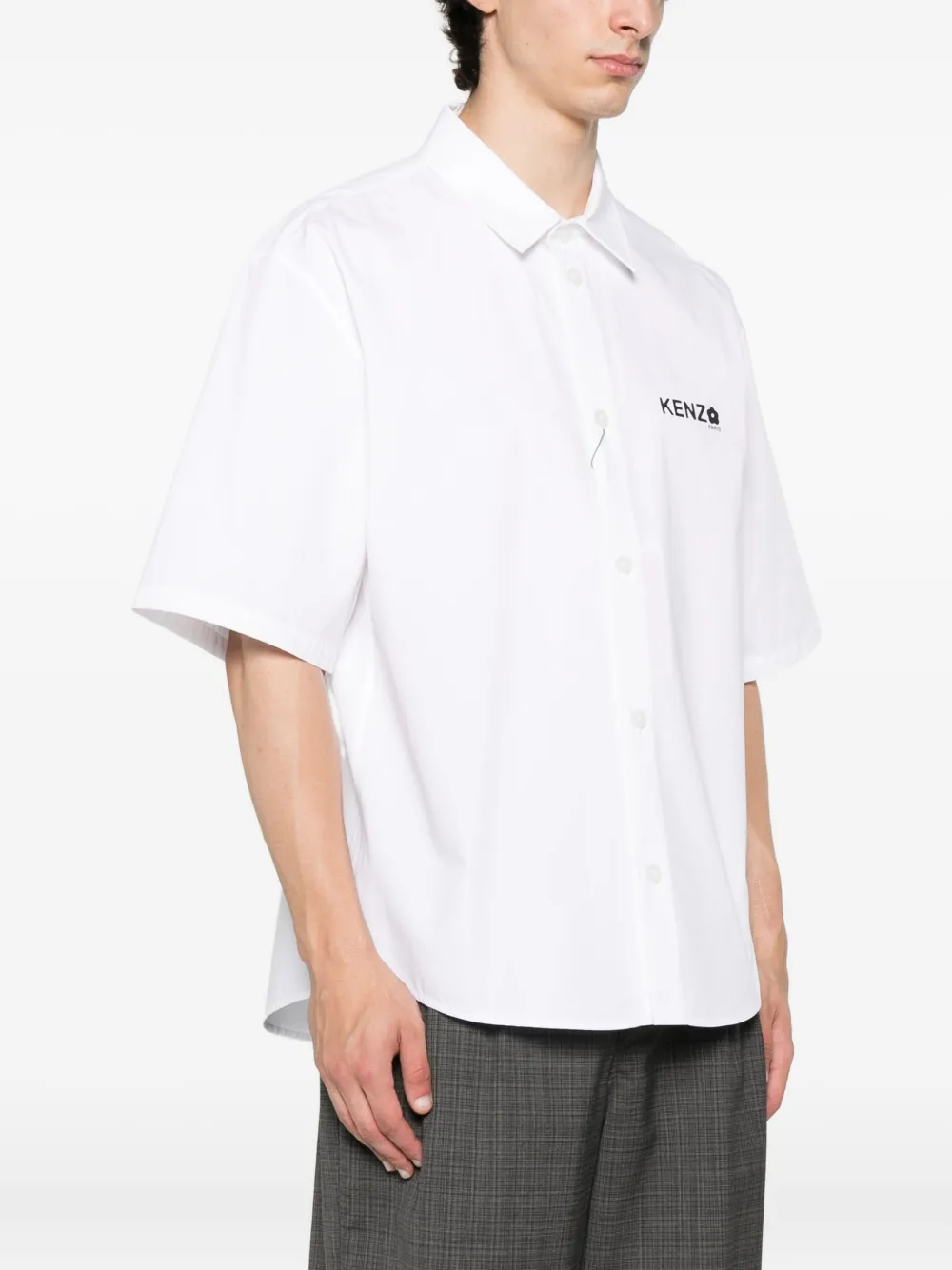 Kenzo logo-detail short-sleeve shirt Wit