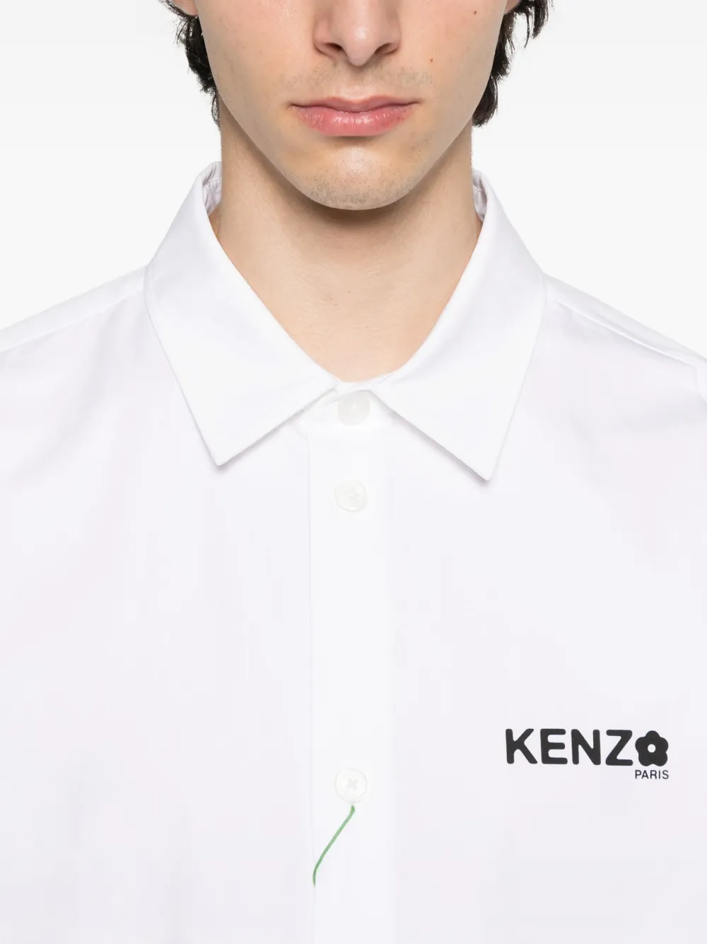Kenzo logo-detail short-sleeve shirt Wit