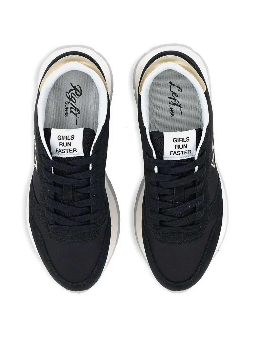 Sun68 suede panelled running sneakers Black