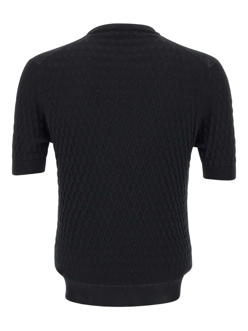 Filippo De Laurentiis Katoenen crêpe T-shirt - Zwart