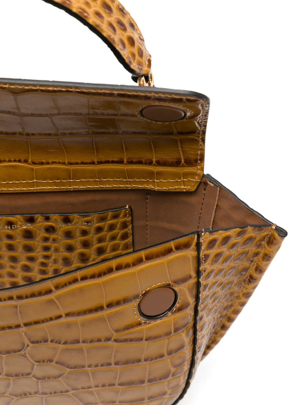 Wandler Hortensia kleine crossbodytas met reliëf Beige