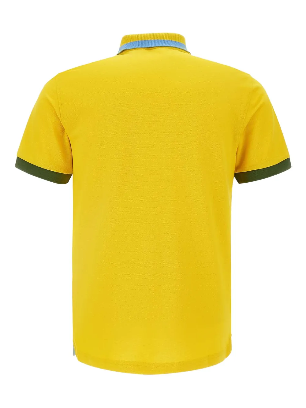 Sun68 Poloshirt met gestreepte afwerking - Geel