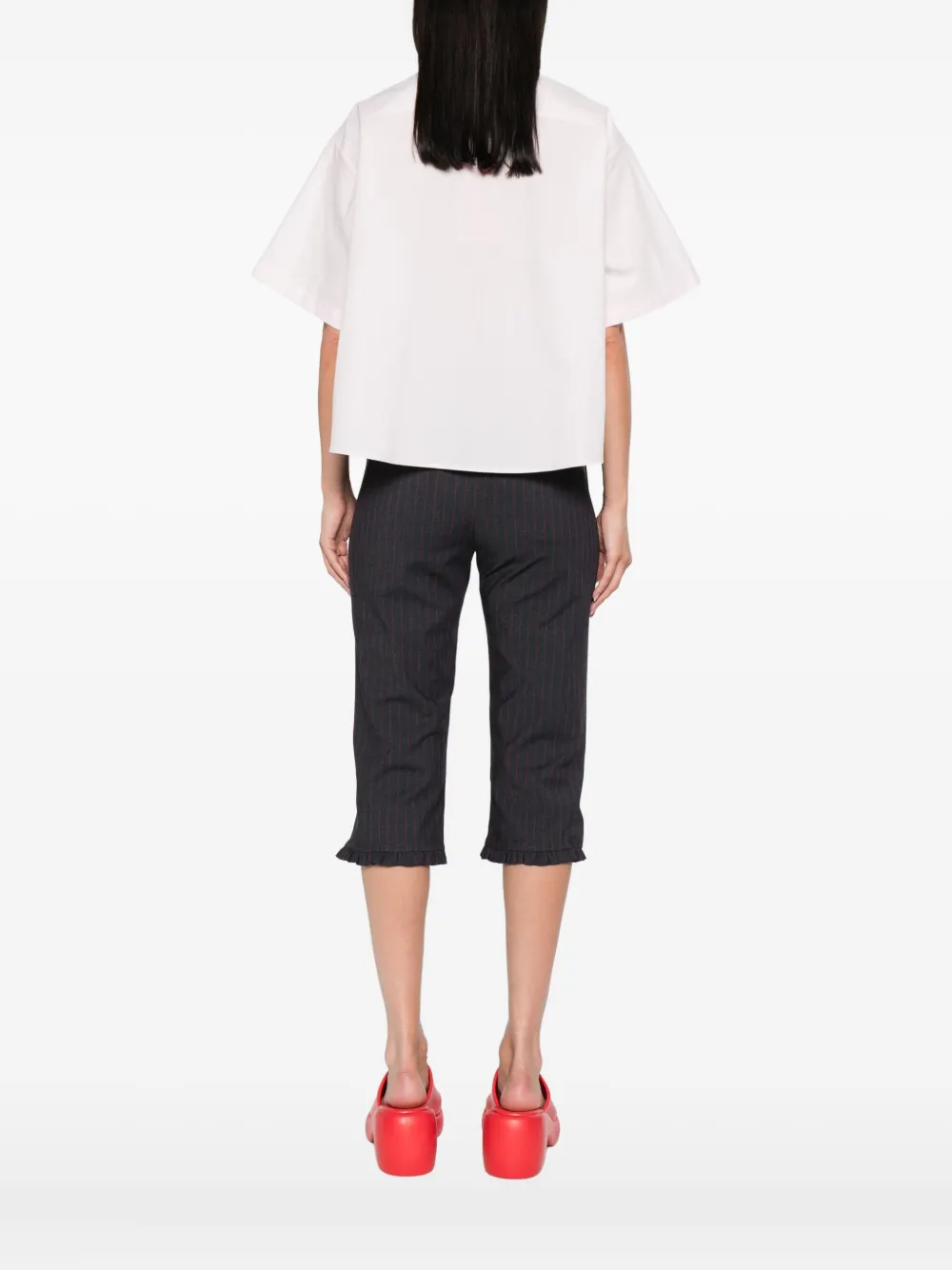 Kenzo logo-patch cotton shirt Roze