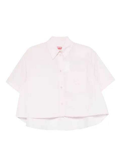 Kenzo logo-patch cotton shirt