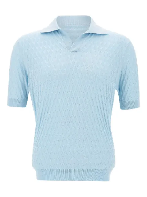 Filippo De Laurentiis diamond-patterned polo shirt