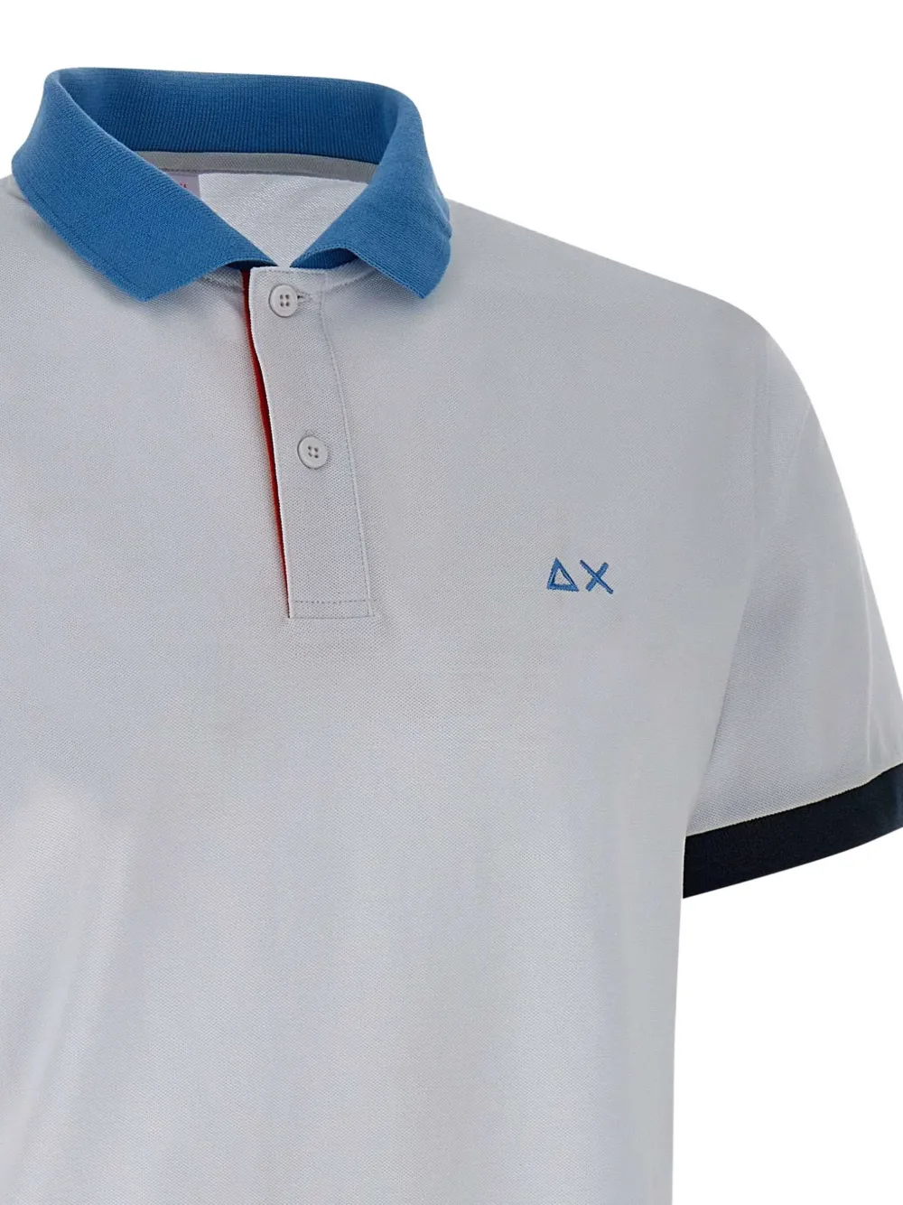 Sun68 Poloshirt met contrasterende kraag Wit