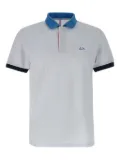 Sun68 contrast-collar polo shirt - White