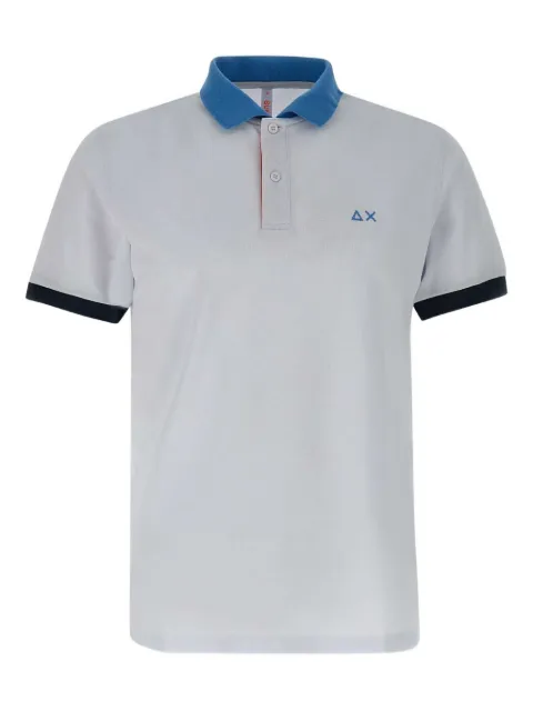 Sun68 contrast-collar polo shirt