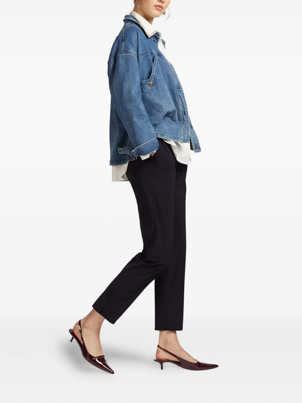 ELENA MIRO` pull-on trousers - Blauw