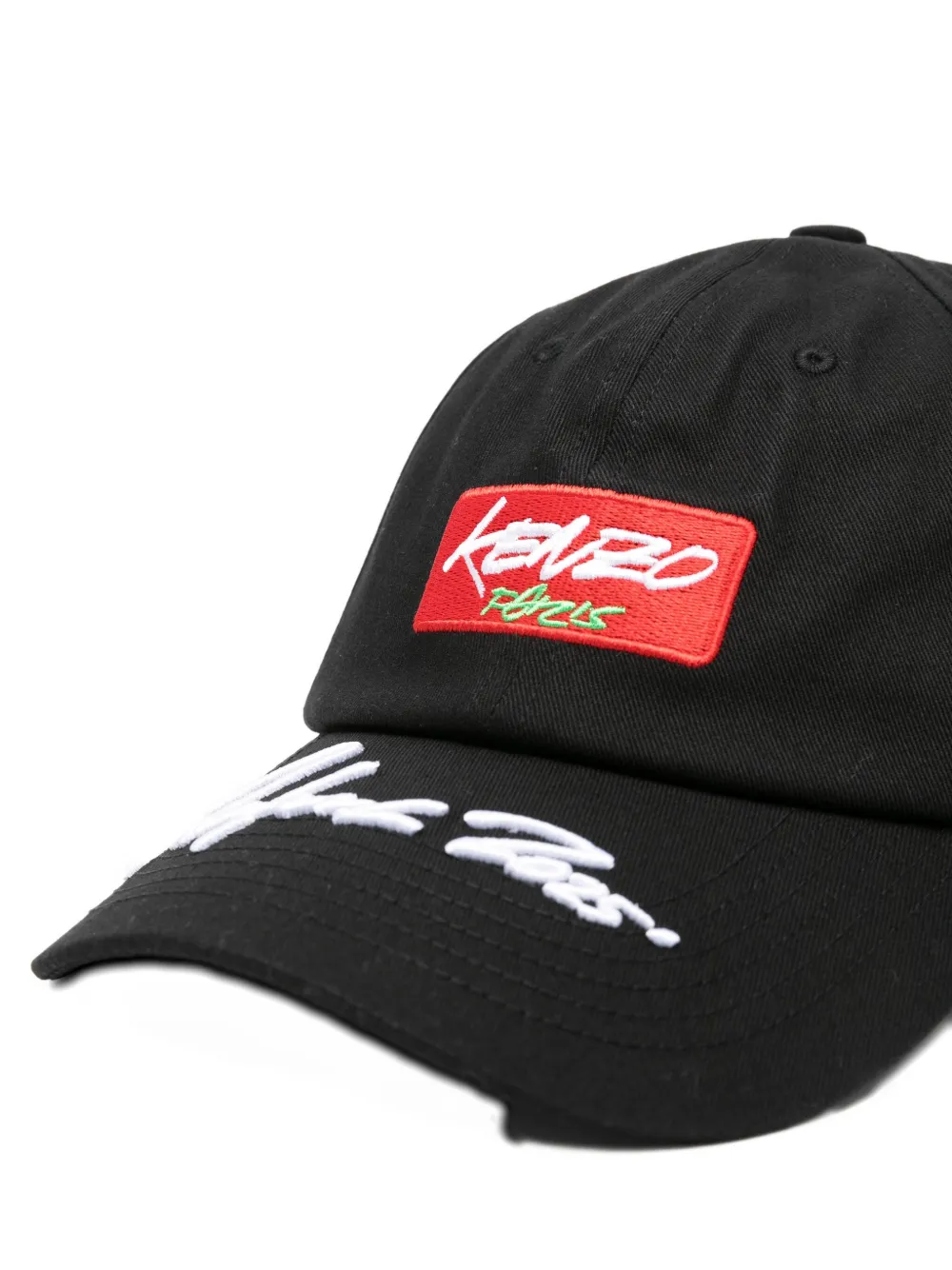 Kenzo logo-patch baseball cap Zwart