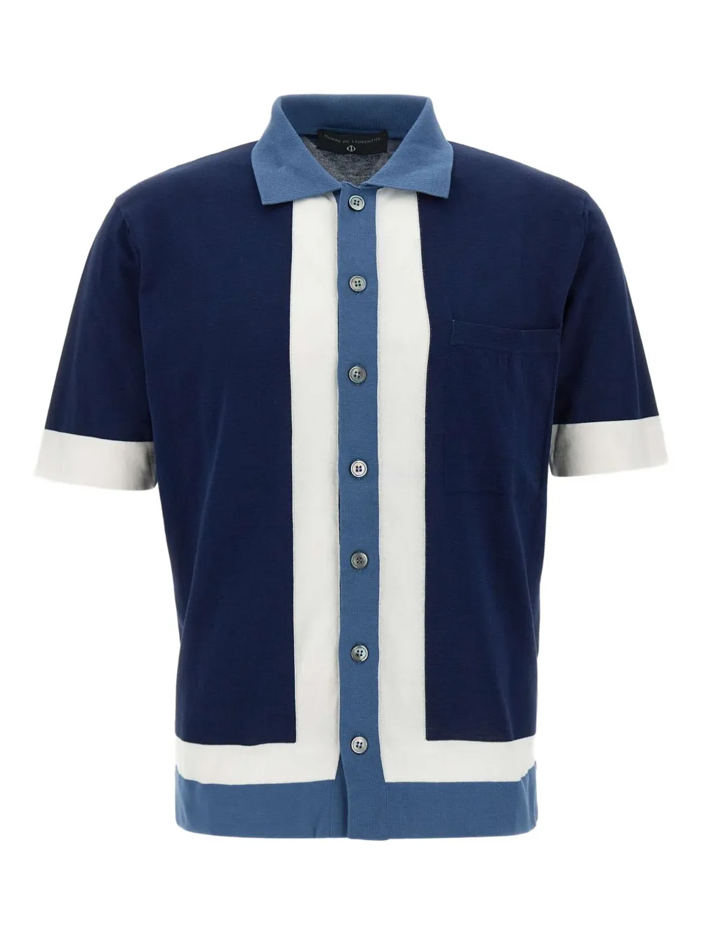colour-block short-sleeve shirt