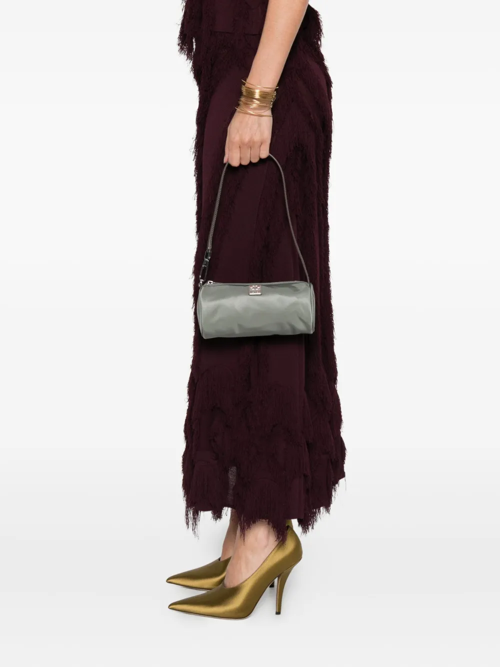 Tory Burch Virginia Cylinder schoudertas Grijs