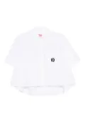 Kenzo logo-patch cotton shirt - White