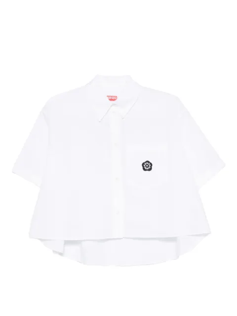 Kenzo logo-patch cotton shirt
