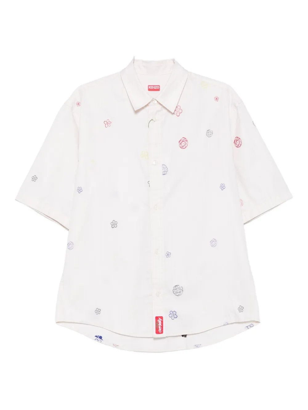 Kenzo x Futura 2000 embroidered short-sleeve shirt - Toni neutri