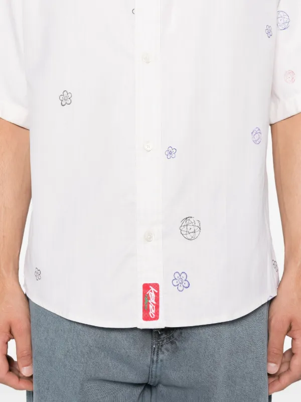 Kenzo x Futura 2000 Embroidered short-sleeve Shirt | Neutrals