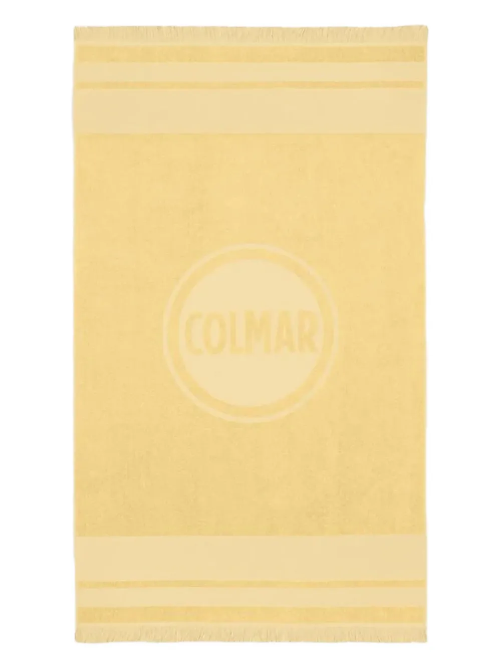 Colmar Handdoek met logo-jacquard en franje Beige