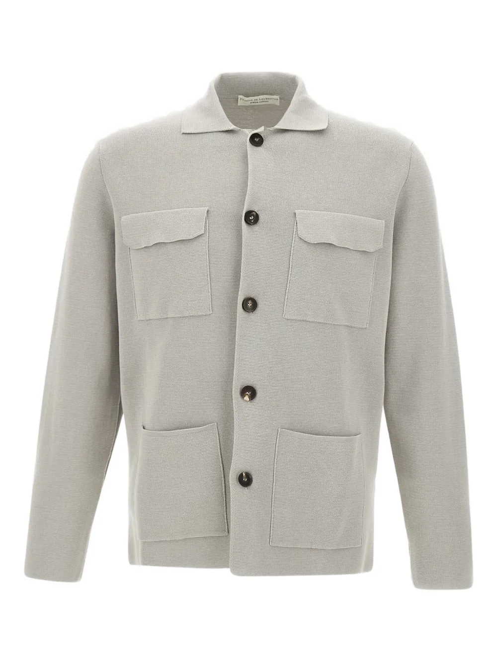 Filippo De Laurentiis button-up cotton jacket | Neutrals | Image 1