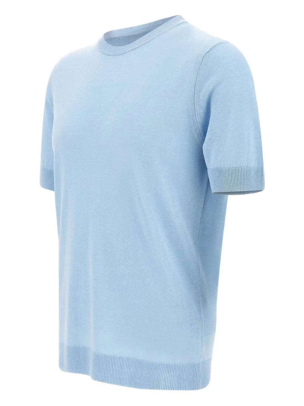 Filippo De Laurentiis T-shirt van zijdemix Blauw