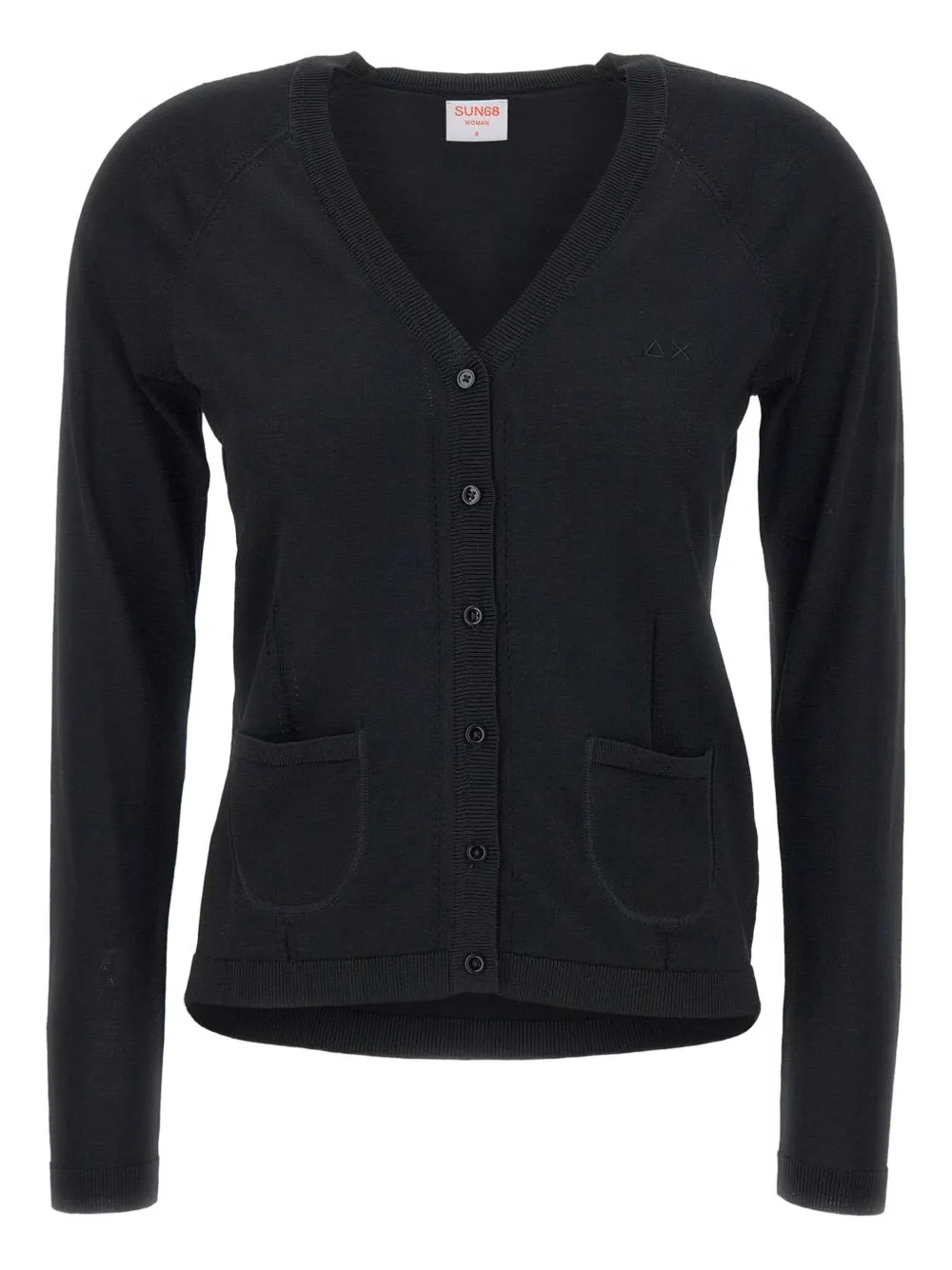 Sun68 button-front long-sleeve cardigan | Black | Image 1