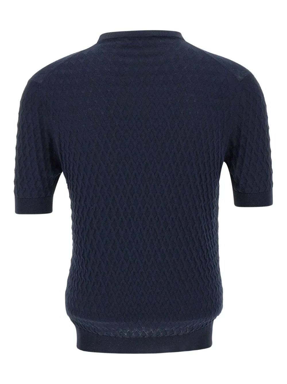 Filippo De Laurentiis Katoenen crêpe T-shirt - Blauw