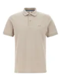Sun68 logo-embroidered polo shirt - Neutrals