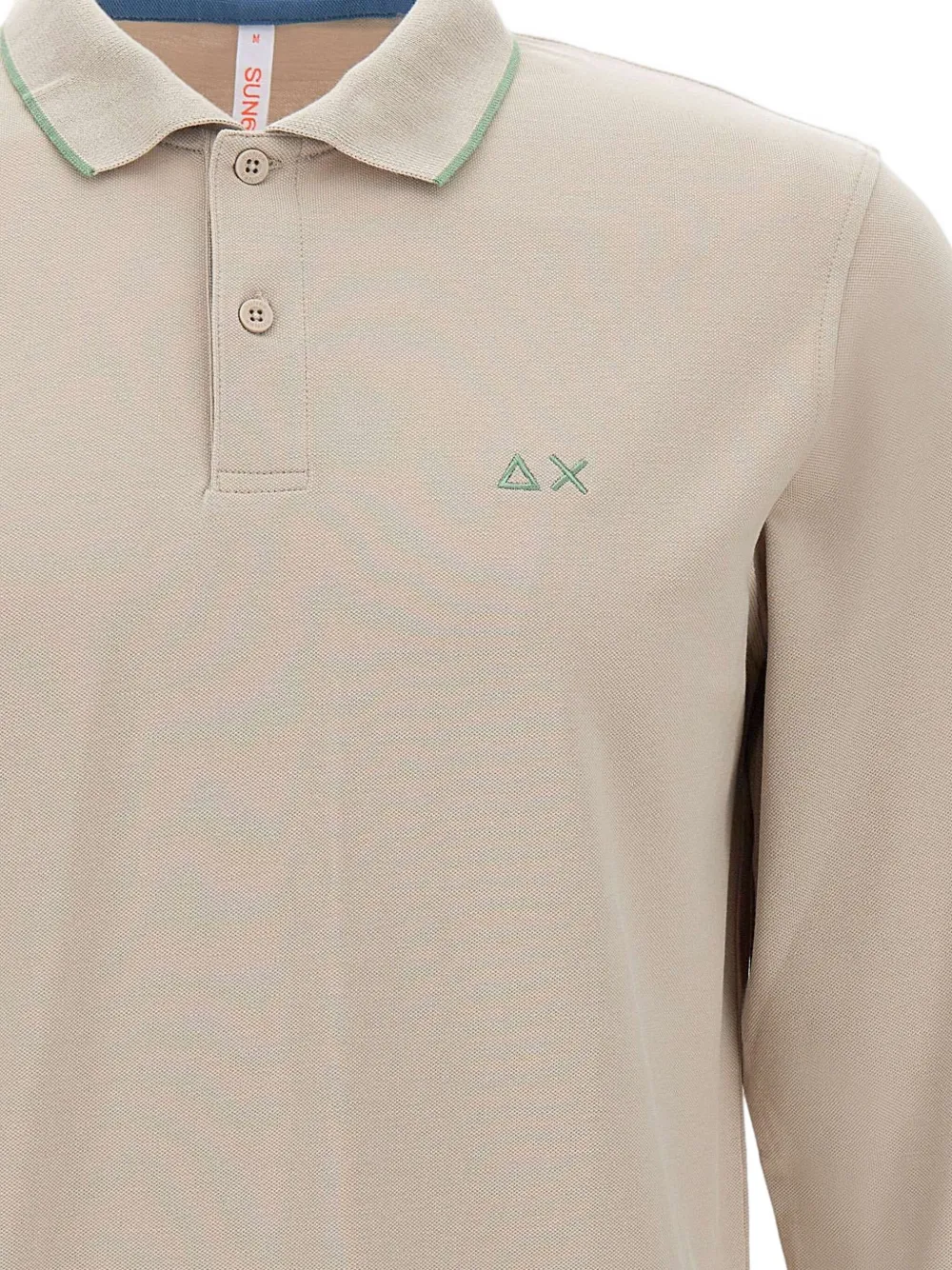 Sun68 Taupe Long Sleeve Polo