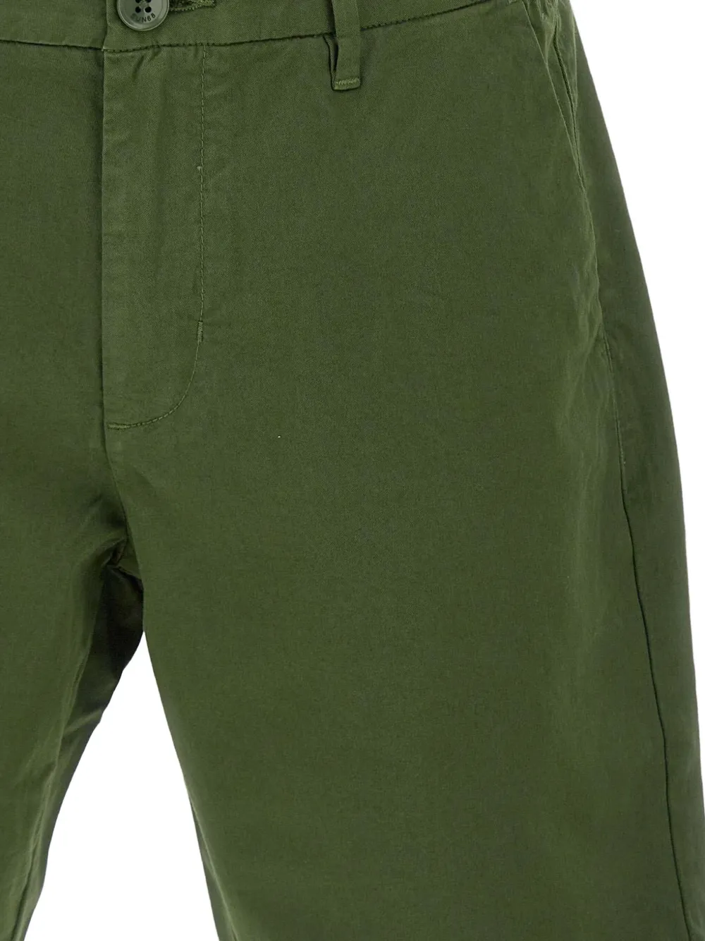 Sun68 Chino shorts met opgerolde afwerking Groen