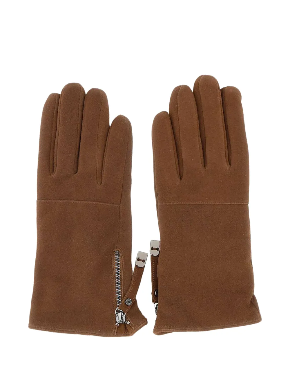 GIANNI CHIARINI zip-fastening gloves Bruin
