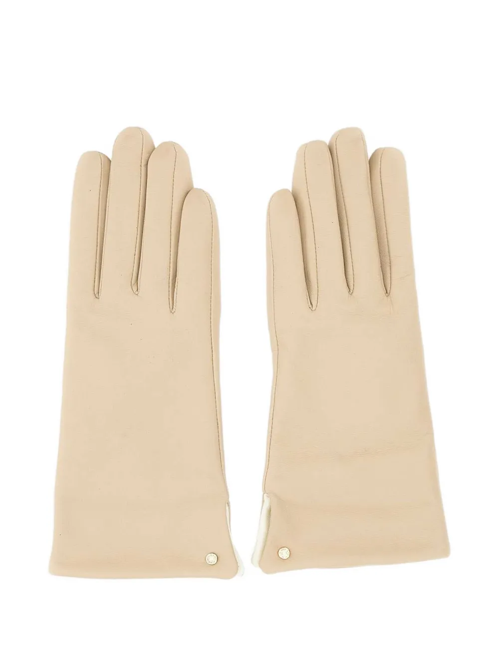 GIANNI CHIARINI leather gloves Beige