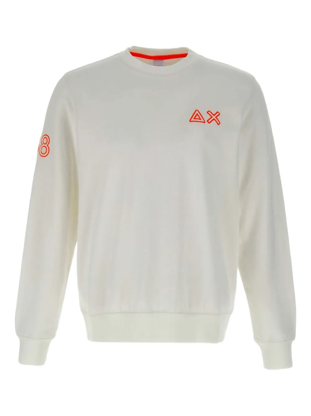 Sun68 Felpa in cotone con logo ricamato | bianco | Image 1