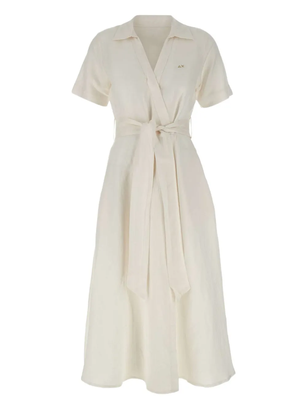 Sun68 vestido midi con cinturón | blanco | Image 1