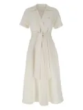 Sun68 belted midi dress - White