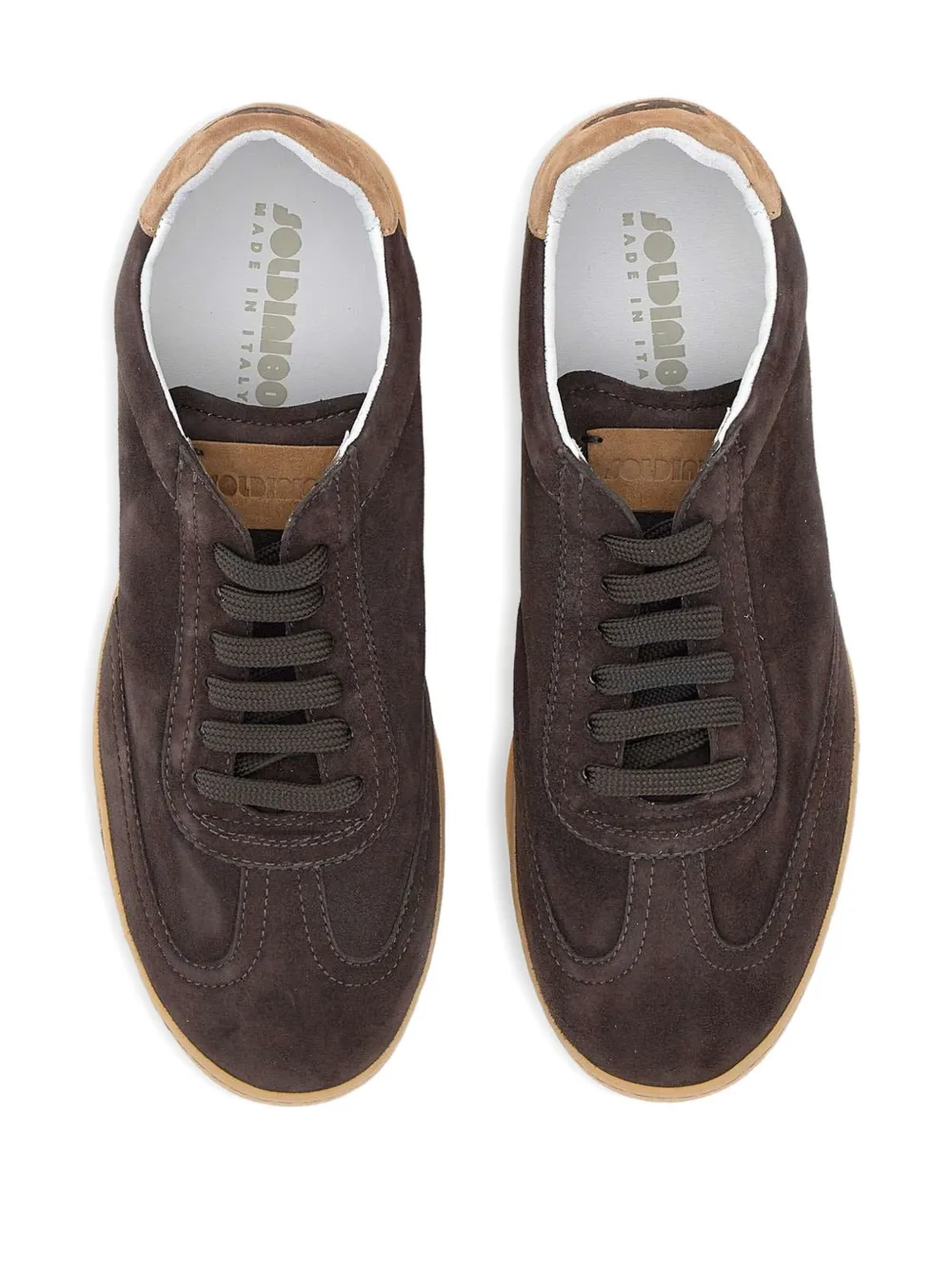 SOLDINI80 suede low-top sneakers Brown