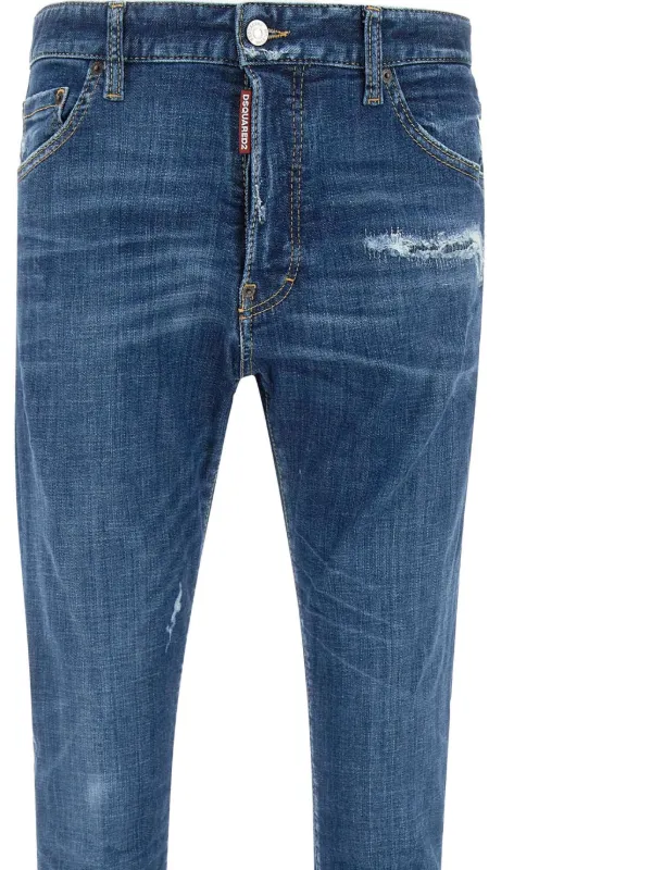 DSQUARED2 Cool Guy Jean ダメージ クラッシュ ブルー DSQUARED2 Cool Guy ダメージ ジーンズ | ブルー | FARFETCH JP