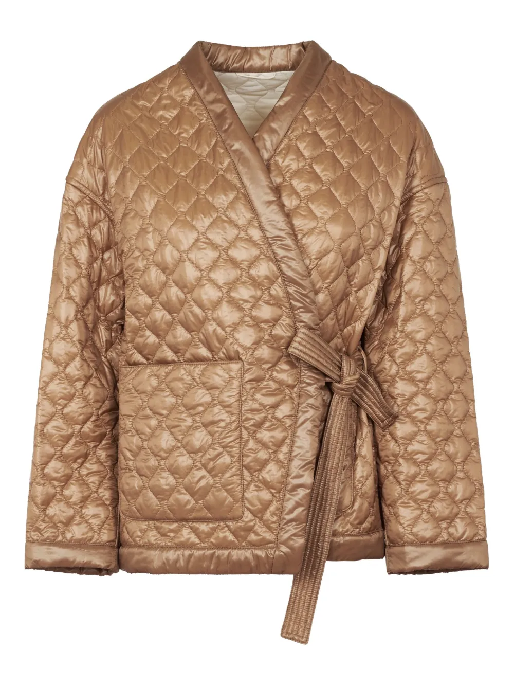 Herno quilted wrap jacket | Brown | Image 1