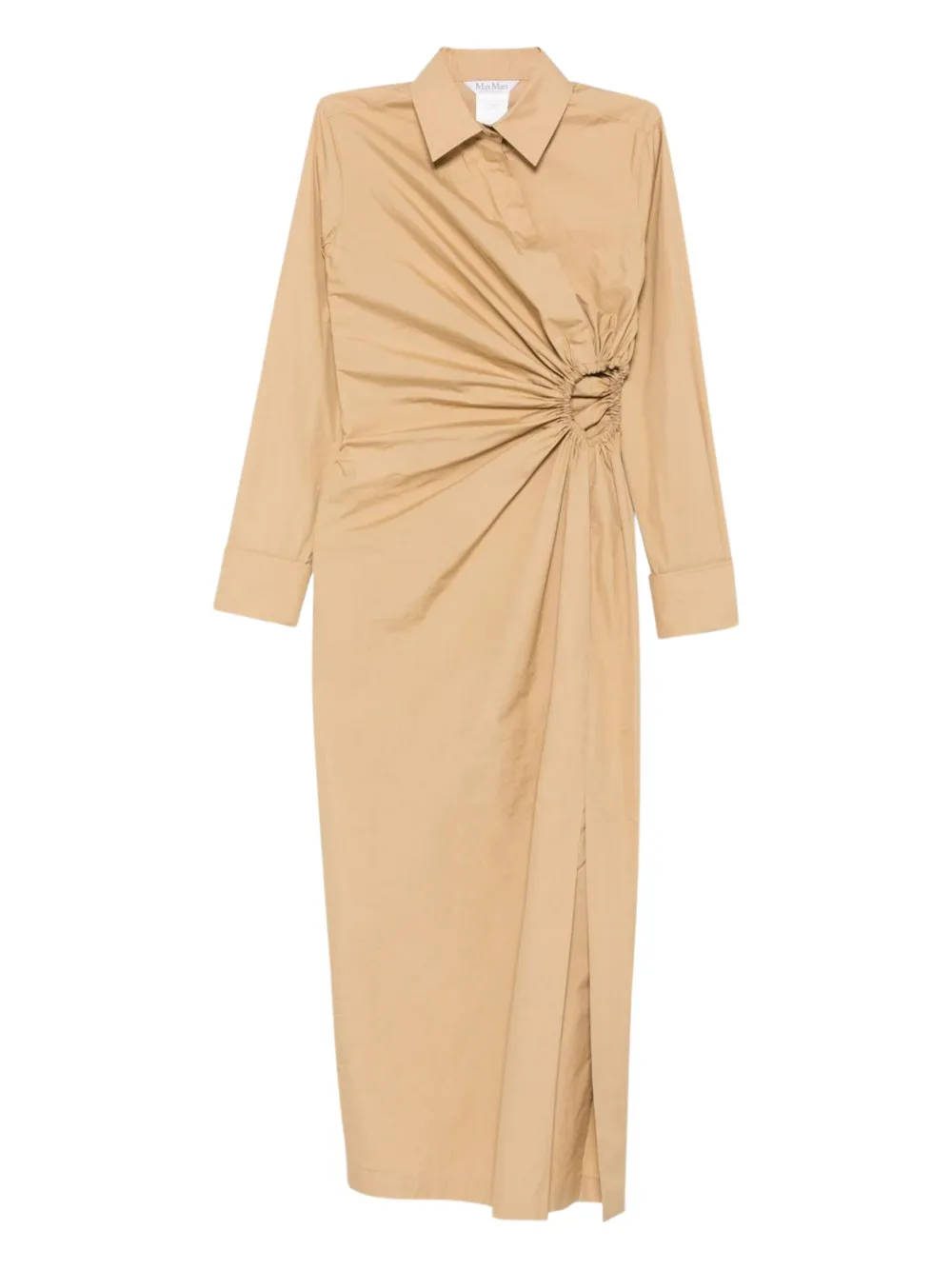 Max Mara knotted shirt midi dress - ニュートラル Max Mara knotted shirt midi dress - ニュートラル