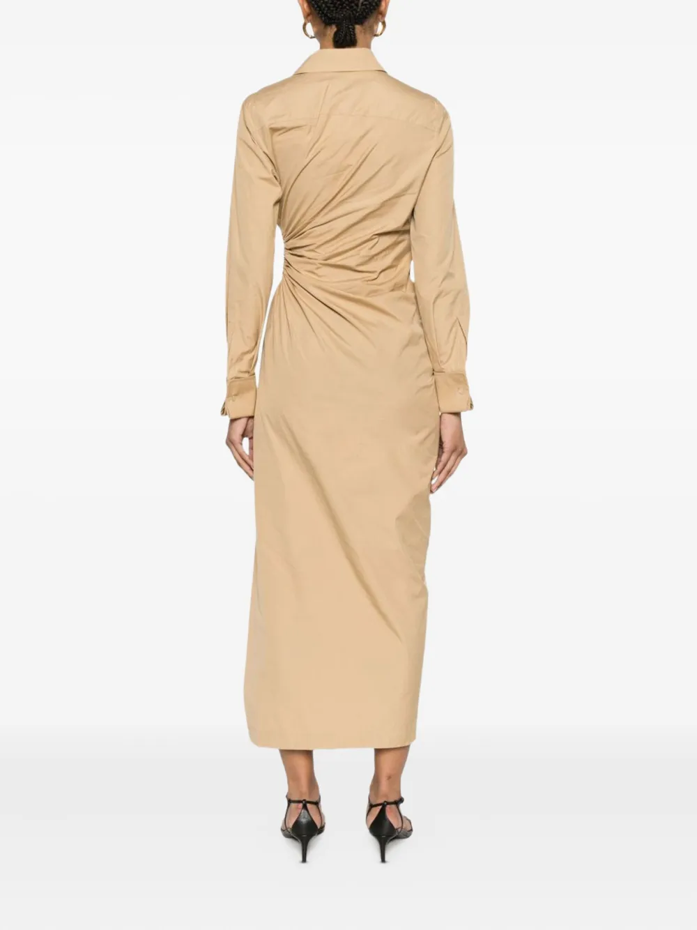 Max Mara Blousejurk met geknoopt detail - Beige