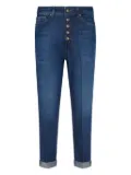 DONDUP logo-patch tapered jeans - Blue